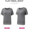 image:imageSHEWIN Womens Tops Trendy Short Sleeve Shirts Crewneck Lightweight Knit Sweater Top Business Casual OutfitsE Grey