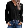 image:imageSHEWIN 2025 Women Ribbed Knit Tops Dressy Long Sleeve Shirts Fall Lightweight SweatshirtBlack