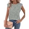 image:imageSHEWIN Summer Women Waffle Knit Tops Multicolor Fabric Shirts Business Casual Dressy 2026Mist Green