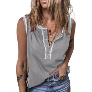 image:imageSHEWIN Womens Tank Tops Sleeveless Shirts Pullover Beach Vacation Clothes Business Causal Outfits Summer Tops for Women 2026A1grey