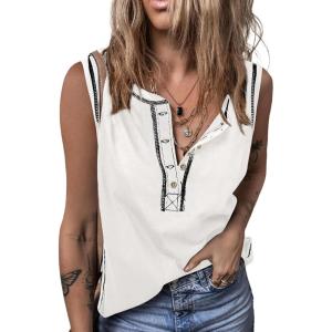 image:imageSHEWIN Womens Tank Tops Sleeveless Shirts Pullover Beach Vacation Clothes Business Causal Outfits Summer Tops for Women 2026A1white