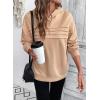 image:imageSHEWIN 2025 Womens Hoodies Pleated Sweatshirt Fall Lightweight Pullover TopsLight French Beige