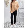image:imageSHEWIN 2025 Womens Hoodies Pleated Sweatshirt Fall Lightweight Pullover TopsLight French Beige