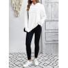 image:imageSHEWIN 2025 Womens Hoodies Pleated Sweatshirt Fall Lightweight Pullover TopsWhite