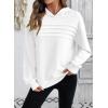image:imageSHEWIN 2025 Womens Hoodies Pleated Sweatshirt Fall Lightweight Pullover TopsWhite