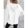image:imageSHEWIN 2025 Womens Hoodies Pleated Sweatshirt Fall Lightweight Pullover TopsWhite