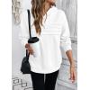 image:imageSHEWIN 2025 Womens Hoodies Pleated Sweatshirt Fall Lightweight Pullover TopsWhite