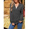 image:imageSHEWIN 2026 Fall Hoodies Waffle Knit Zip Up Sweatshirt Comfy Loose Fit ShakcetBlack