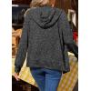 image:imageSHEWIN 2026 Fall Hoodies Waffle Knit Zip Up Sweatshirt Comfy Loose Fit ShakcetBlack