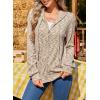 image:imageSHEWIN 2026 Fall Hoodies Waffle Knit Zip Up Sweatshirt Comfy Loose Fit ShakcetKhaki