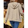 image:imageSHEWIN 2026 Fall Hoodies Waffle Knit Zip Up Sweatshirt Comfy Loose Fit ShakcetKhaki