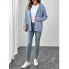 image:imageSHEWIN 2026 Fall Hoodies Waffle Knit Zip Up Sweatshirt Comfy Loose Fit ShakcetLight Blue