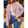 image:imageSHEWIN 2026 Fall Hoodies Waffle Knit Zip Up Sweatshirt Comfy Loose Fit ShakcetPurple
