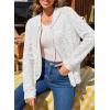 image:imageSHEWIN 2026 Fall Hoodies Waffle Knit Zip Up Sweatshirt Comfy Loose Fit ShakcetWhite