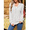 image:imageSHEWIN 2026 Fall Hoodies Waffle Knit Zip Up Sweatshirt Comfy Loose Fit ShakcetWhite