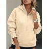 image:imageSHEWIN 2026 Women Half Zip Hoodies Fall Pullover SweatshirtBeige