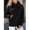 image:imageSHEWIN 2026 Women Half Zip Hoodies Fall Pullover SweatshirtBlack