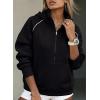 image:imageSHEWIN 2026 Women Half Zip Hoodies Fall Pullover SweatshirtBlack