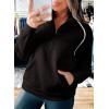 image:imageSHEWIN 2026 Women Half Zip Hoodies Fall Pullover SweatshirtBlack