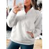 image:imageSHEWIN 2026 Women Half Zip Hoodies Fall Pullover SweatshirtGrey