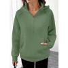 image:imageSHEWIN 2026 Women Half Zip Hoodies Fall Pullover SweatshirtLight Green