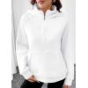 image:imageSHEWIN 2026 Women Half Zip Hoodies Fall Pullover SweatshirtWhite