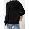 image:imageSHEWIN Hoodies for Women Casual Knit V Neck Sweaters with Pocket Womens Fall Fashion 2025Black