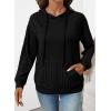 image:imageSHEWIN Hoodies for Women Casual Knit V Neck Sweaters with Pocket Womens Fall Fashion 2025Black