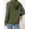 image:imageSHEWIN Hoodies for Women Casual Knit V Neck Sweaters with Pocket Womens Fall Fashion 2025Moss Green