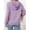 image:imageSHEWIN Hoodies for Women Casual Knit V Neck Sweaters with Pocket Womens Fall Fashion 2025Purple