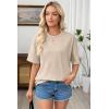 image:imageSHEWIN Oversized Wash Out Fabric Tee Shirts Trendy Cotton Tops Casual Work Tshirt 2026Beige