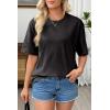 image:imageSHEWIN Oversized Wash Out Fabric Tee Shirts Trendy Cotton Tops Casual Work Tshirt 2026Black
