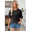 image:imageSHEWIN Oversized Wash Out Fabric Tee Shirts Trendy Cotton Tops Casual Work Tshirt 2026Black