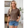 image:imageSHEWIN Oversized Wash Out Fabric Tee Shirts Trendy Cotton Tops Casual Work Tshirt 2026Brown