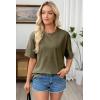 image:imageSHEWIN Oversized Wash Out Fabric Tee Shirts Trendy Cotton Tops Casual Work Tshirt 2026Green