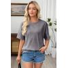 image:imageSHEWIN Oversized Wash Out Fabric Tee Shirts Trendy Cotton Tops Casual Work Tshirt 2026Grey