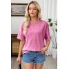 image:imageSHEWIN Oversized Wash Out Fabric Tee Shirts Trendy Cotton Tops Casual Work Tshirt 2026Pink