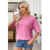 image:imageSHEWIN Oversized Wash Out Fabric Tee Shirts Trendy Cotton Tops Casual Work Tshirt 2026Pink