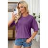 image:imageSHEWIN Oversized Wash Out Fabric Tee Shirts Trendy Cotton Tops Casual Work Tshirt 2026Purple