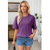 image:imageSHEWIN Oversized Wash Out Fabric Tee Shirts Trendy Cotton Tops Casual Work Tshirt 2026Purple