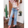 image:imageSHEWIN Straight Leg Jeans High Waisted Stretchy Trendy Wide Leg Flare Denim PantsSky Blue