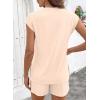 image:imageSHEWIN Two Piece Sets for Women Cap Sleeve Tops and Shorts Lounge Set with Pockets Womens Summer Outfits 2026Apricot