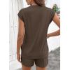 image:imageSHEWIN Two Piece Sets for Women Cap Sleeve Tops and Shorts Lounge Set with Pockets Womens Summer Outfits 2026Desert Palm