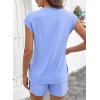 image:imageSHEWIN Two Piece Sets for Women Cap Sleeve Tops and Shorts Lounge Set with Pockets Womens Summer Outfits 2026Sky Blue