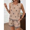 image:imageSHEWIN Two Piece Sets for Women Lounge Set Matching Sets Womens Clothing Summer Outfits for WomenKhaki