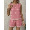 image:imageSHEWIN Two Piece Sets for Women Lounge Set Matching Sets Womens Clothing Summer Outfits for WomenPink