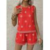 image:imageSHEWIN Two Piece Sets for Women Lounge Set Matching Sets Womens Clothing Summer Outfits for WomenRed