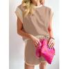 image:imageSHEWIN Women 2026 Color Block 2 Piece Short Sets Workout Tracksuit with Pockets TrendyB Apricot