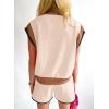 image:imageSHEWIN Women 2026 Color Block 2 Piece Short Sets Workout Tracksuit with Pockets TrendyD Beige