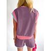 image:imageSHEWIN Women 2026 Color Block 2 Piece Short Sets Workout Tracksuit with Pockets TrendyD Purple